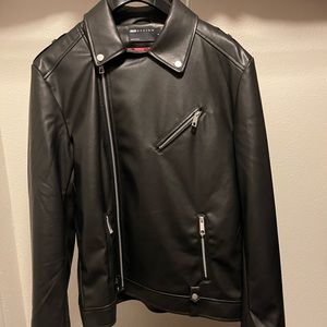 Mens feaux leather biker jacket from ASOS